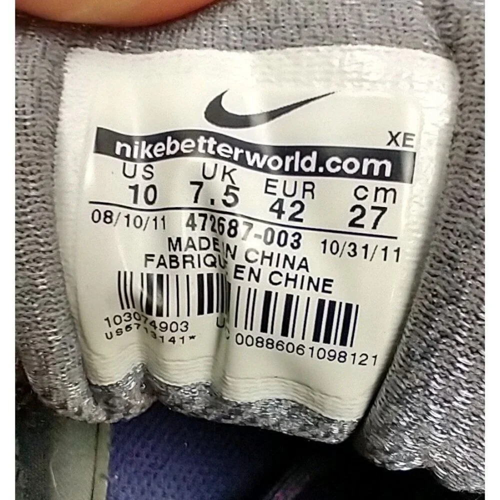 Nike Trail Ridge 2 Womens 10 Gray‎ Purple Hiking Outdoor Active 472687-003